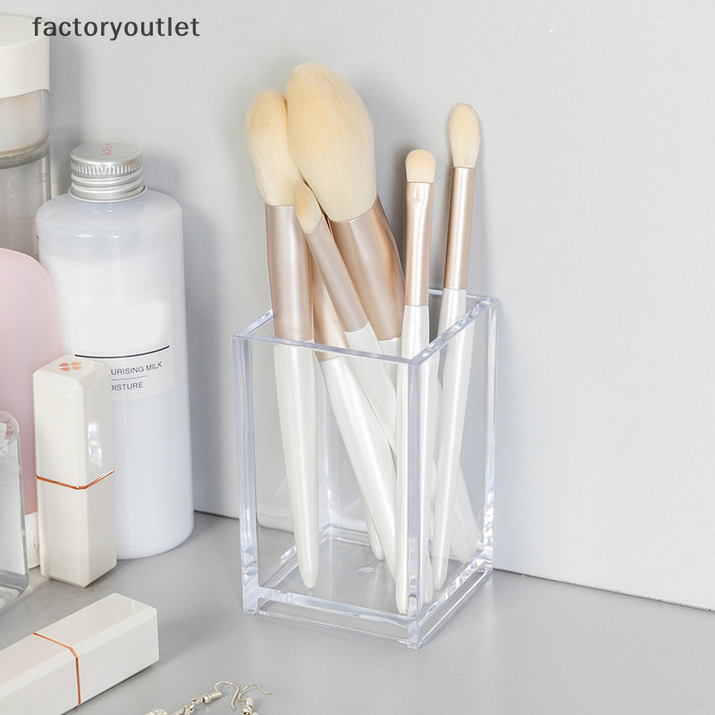 Flth Make Up Organizer พลาสติกแปรงแต่งหน้าหม้ออะคริลิคสําหรับผู้ถือเครื่องสําอางโต๊ะเครื่องสําอางค์คอนเทนเนอร์ Vary