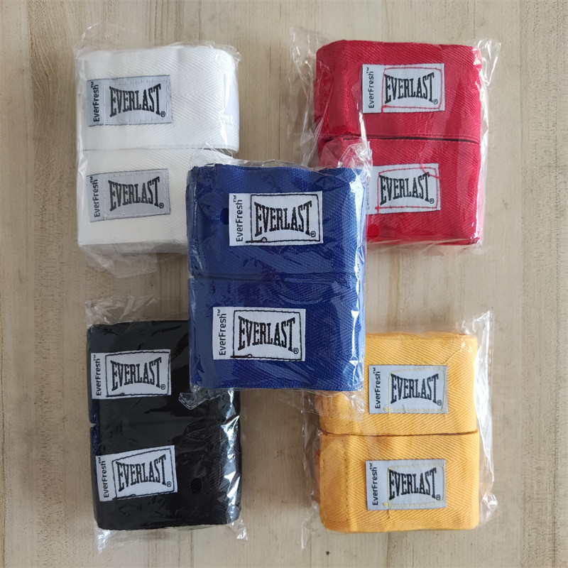 2 ชิ้น (คู่) Everlast 3M 5M Cotton Boxing Hand Wraps Micro Elastic Boxing Hand Wraps 2 ชิ้น (คู่) มว