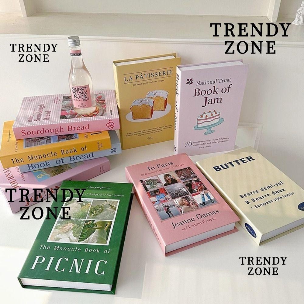 Trendyzone หนังสือปลอม, จําลองหนังสือโมเดลสไตล์โมเดิร์น, แฟชั่นตกแต่งบ้านหนังสือพับได้ชั้นวางแสดงการถ่ายภาพ Prop Book