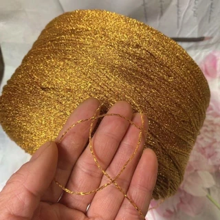 50g Fine Gold Silver Metallic เส้นด้าย Sparkly โครเชต์ Metallized Threads เส้นด้ายสําหรับมือถักกระเป๋าตุ๊กตา DIY เย็บปักถักร้อย