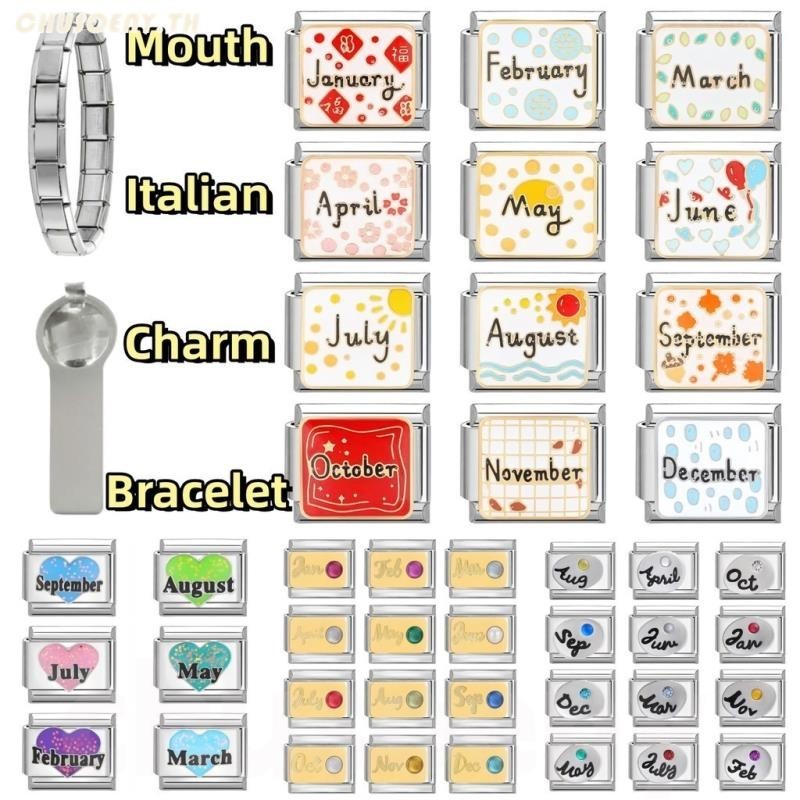 ปาก 2024 ใหม่แฟชั่นเพชร Dot Heart Charm อิตาเลี่ยน Links Fit 9 มม.สร้อยข้อมือเครื่องประดับสแตนเลส DIY ทํา