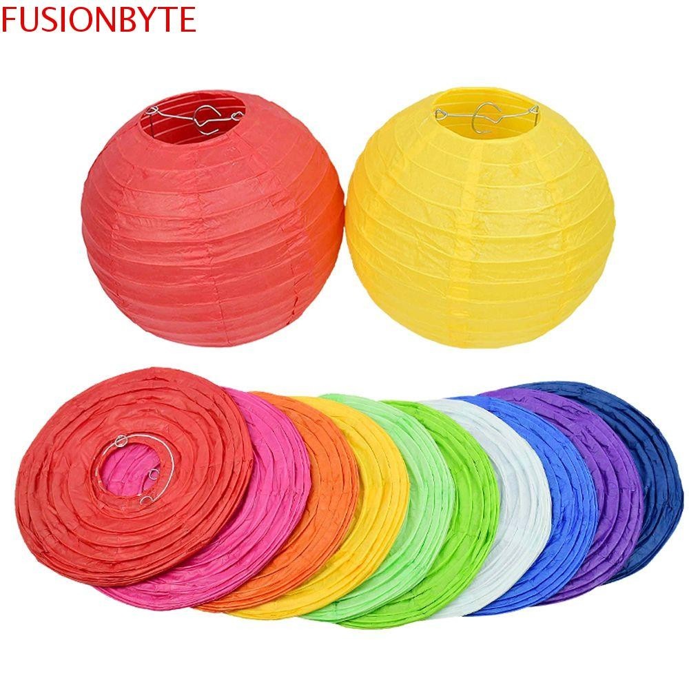 Fusionbyte โคมไฟกระดาษกลม Baby Shower ตกแต่งวันเกิดจีนงานแต่งงาน DIY ตกแต่งบ้านโคมไฟกระดาษ Ball