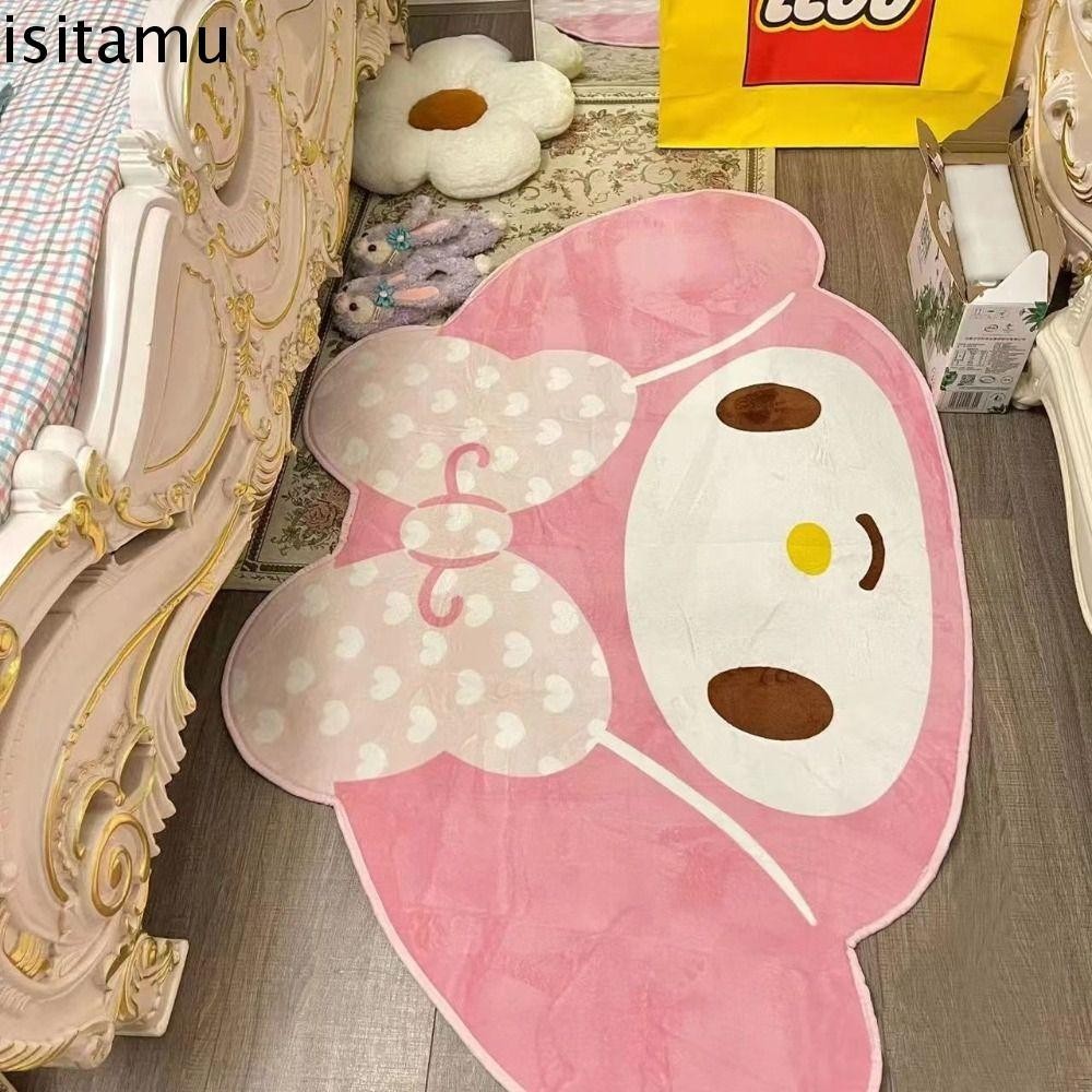 Isitaft พรมการ์ตูน Melody, พรมปูพื้นนุ่มตุ๊กตาสั้น, Kawaii น่ารัก Cinnamoroll Kitty พรมตกแต่งบ้าน
