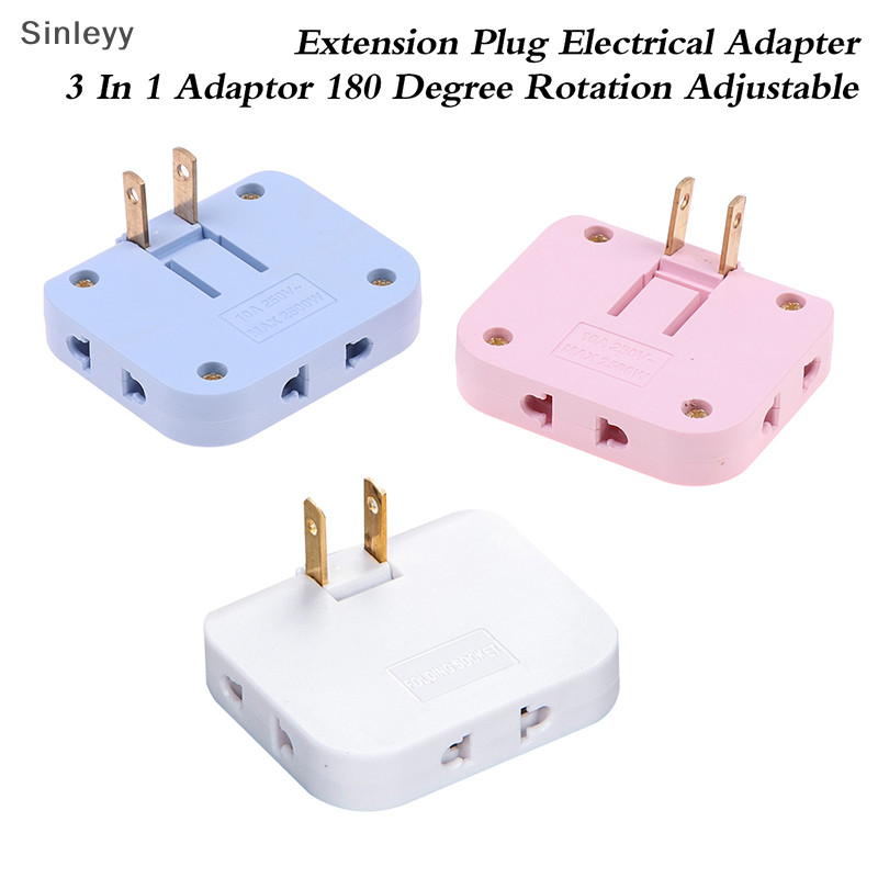 Nle 3 In 1 EU Extension Plug 180 องศาหมุนชาร์จแปลงซ็อกเก็ต N