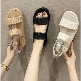 🚚 พร้อมส่ง🚚รองเท้าแตะแบบสวมสองตอนรุ่นใหม่ นุ่ม แตะรัดส้นรุ่น X012