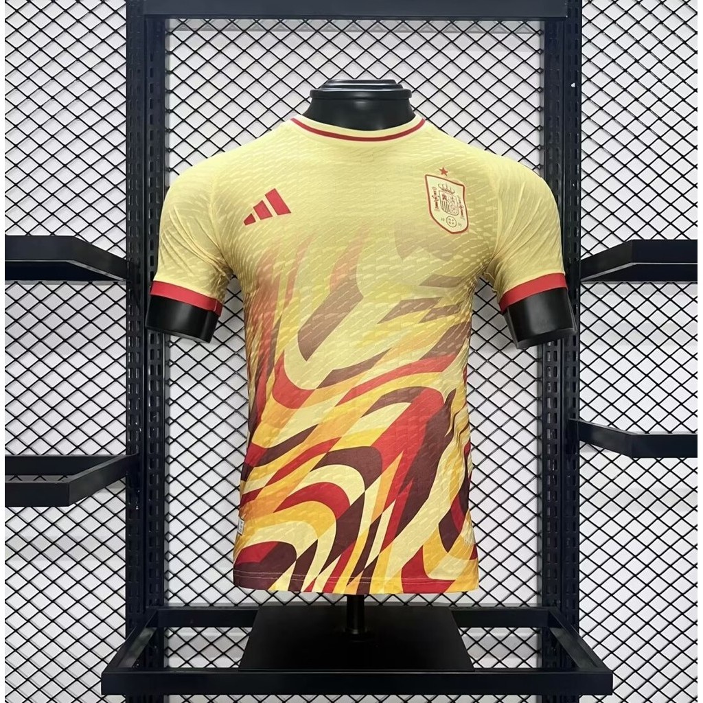 [รุ่นผู้เล่น] 2425 เสื้อเชิ้ตผู้เล่นรุ่นพิเศษสเปน, เสื้อฟุตบอลคุณภาพสูง, แขนสั้น