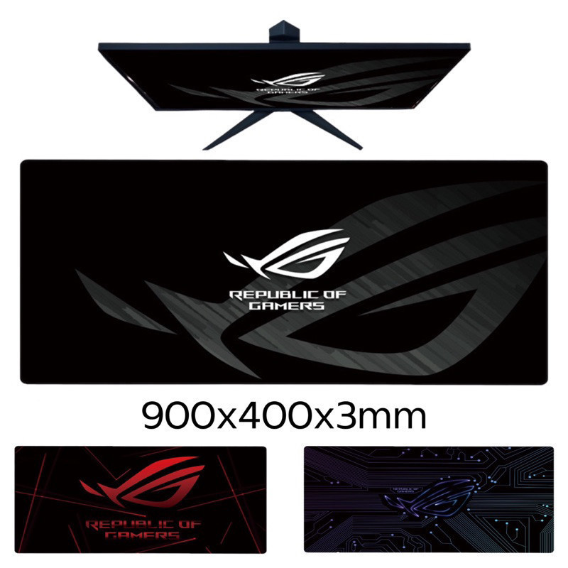 แผ่นรองเมาส์ROG  ขนาดใหญ่ วางเต็มโต๊ะ 900x400x3mm