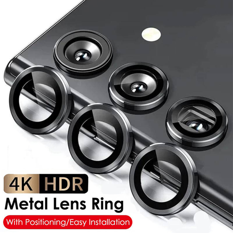 สําหรับ Samsung Galaxy A06 A05 A05S A15 A16 A25 A35 A55 A13 A14 A24 A34 A54 M54 M55 คลิกเดียวติดตั้งกล้องเลนส์ Protector คลุมทั้งหมดแหวนโลหะกระจกนิรภัยฝาครอบ