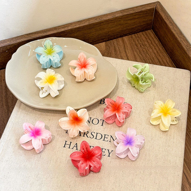 น่ารักฮาวาย Plumeria ดอกไม้ Hairpin Mini Grips คลิป Barrettes อุปกรณ์เสริม Headwear ราคา ถูกที่สุด ดีลบีเคเค แกลเลอรีภาพที่ 9