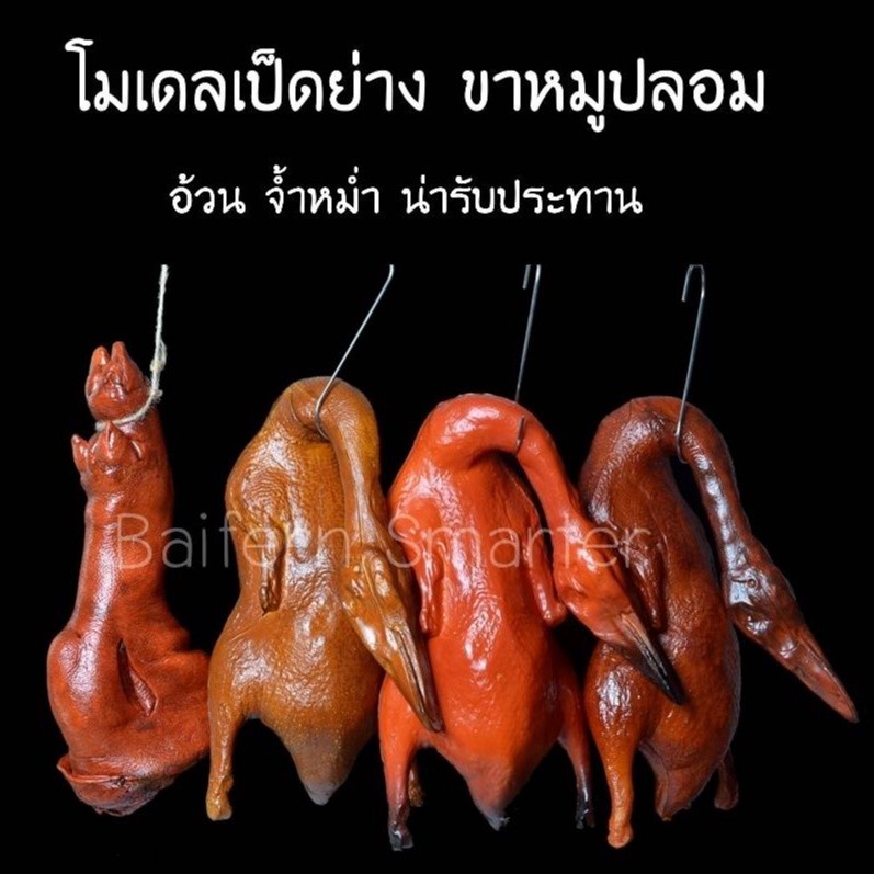 อาหารปลอม เป็ดย่าง ไก่ย่าง ไก่ต้ม ไก่อบเกลือ ไก่ต้มน้ำปลา ขนาดใหญ่ โมเดลเป็ดย่างปลอม เหมือนจริง สวยงาม ทนทาน