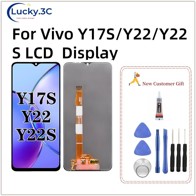สําหรับ Vivo Y17S V2310 Y22 Y22S LCD หน้าจอสัมผัสชุดเปลี่ยน