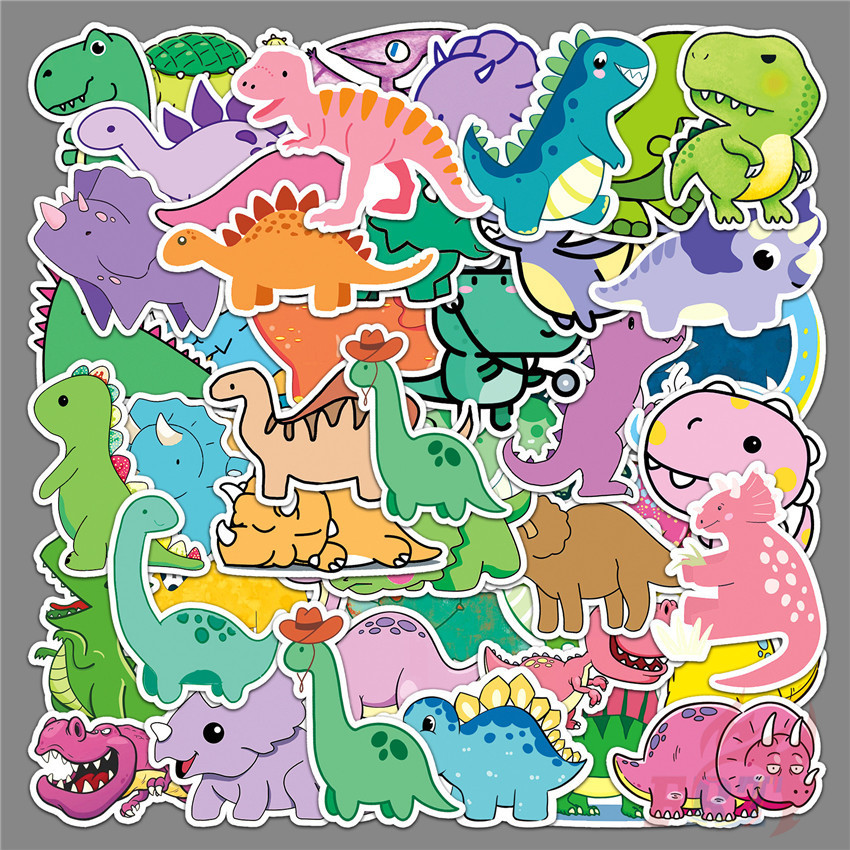 ❉ Q Dinosaur Series 01 Kids Reward Stickers ❉ 50Pcs/Set DIY Fashion Waterproof Decals Doodle Sticker