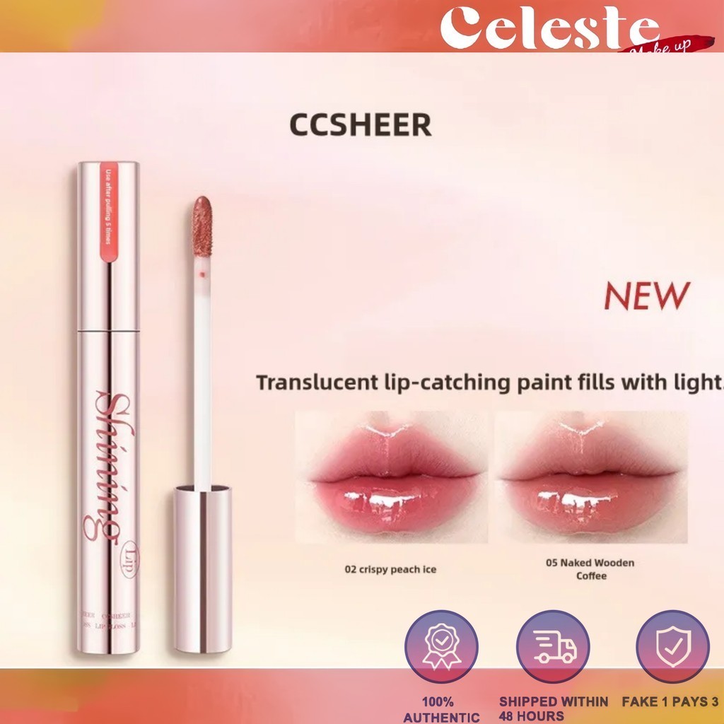 Ccsheer The Hokey Pokey Mirror Lip Tint Stain Lock สี Holding แต่งหน้าง่ายต่อการลบ Non-Dyed Lip Whit