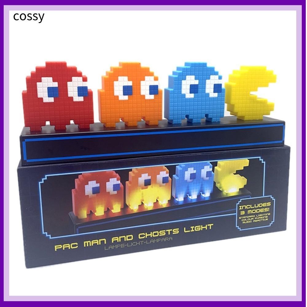 ไฟกลางคืน COSSY, ไฟพิกเซลฟิกเกอร์สีสันสดใส LED, ของขวัญโคมไฟบรรยากาศไอคอนเกมควบคุมด้วยเสียง