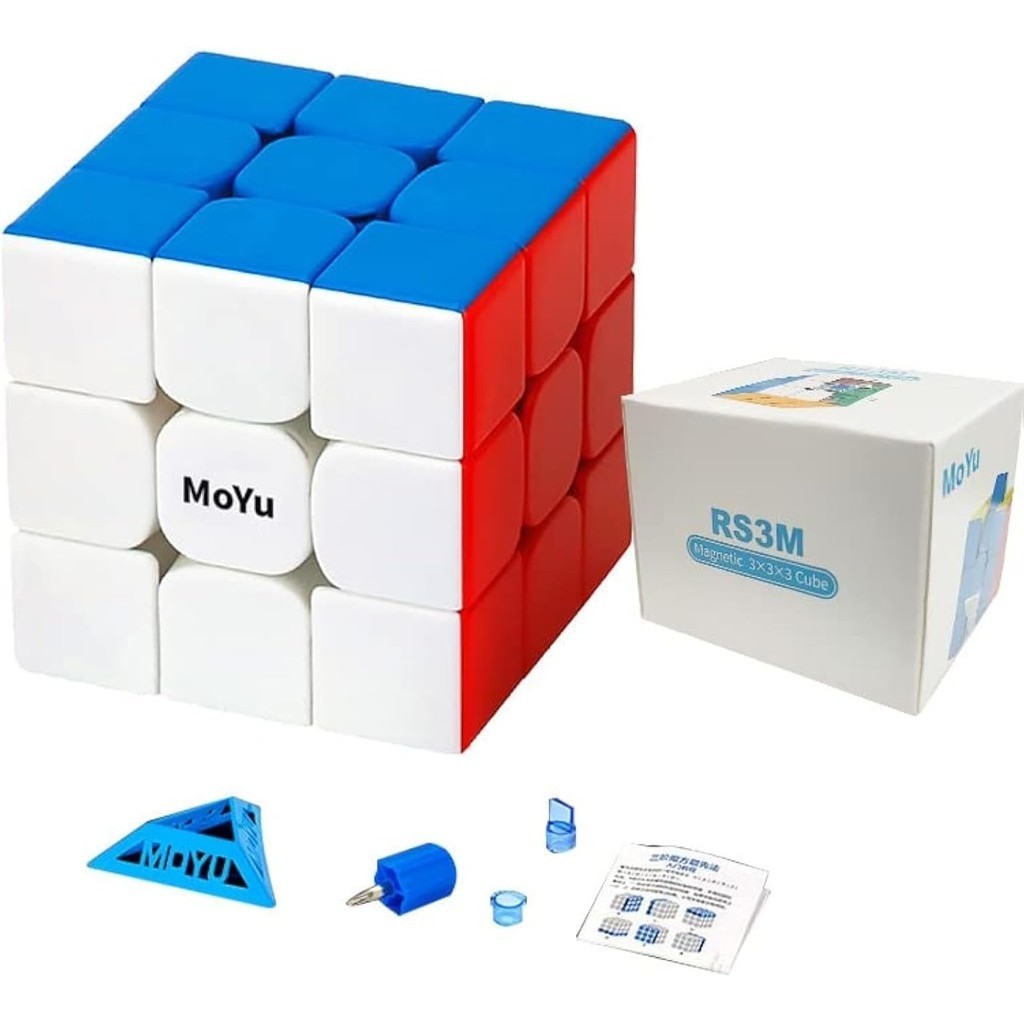 Moyu Speed Cube 3x3สติ๊กเกอร์น้อยกว่า, RS3M 2020รุ่นแม่เหล็กเรียบอาชีพปริศนาของเล่นมายากลสำหรับเด็กแ