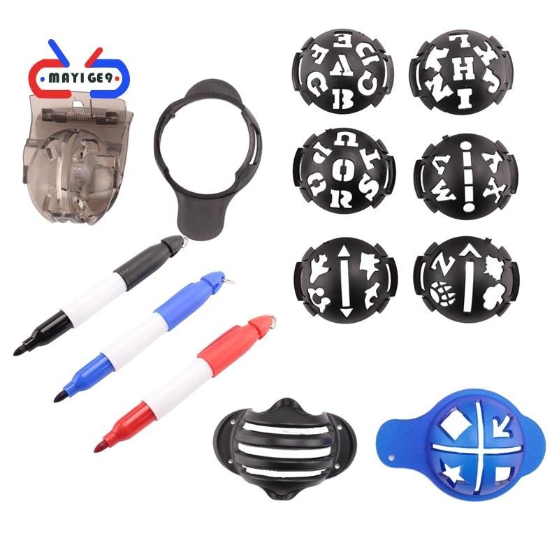 【mayige9】Golf Ball Marker,สีเส้นปากกา,Triple Trackพลาสติกลูกกอล์ฟเครื่องหมายAlignmentชุดเครื่องมือ
