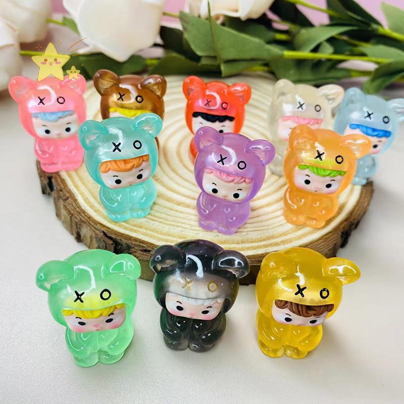 [JBTH] 1 PC Mini Luminous การ์ตูน Micro เครื่องประดับสัตว์ขนาดเล็ก Potted ตกแต่งบ้าน Micro อุปกรณ์ภูมิทัศน์ [JB]