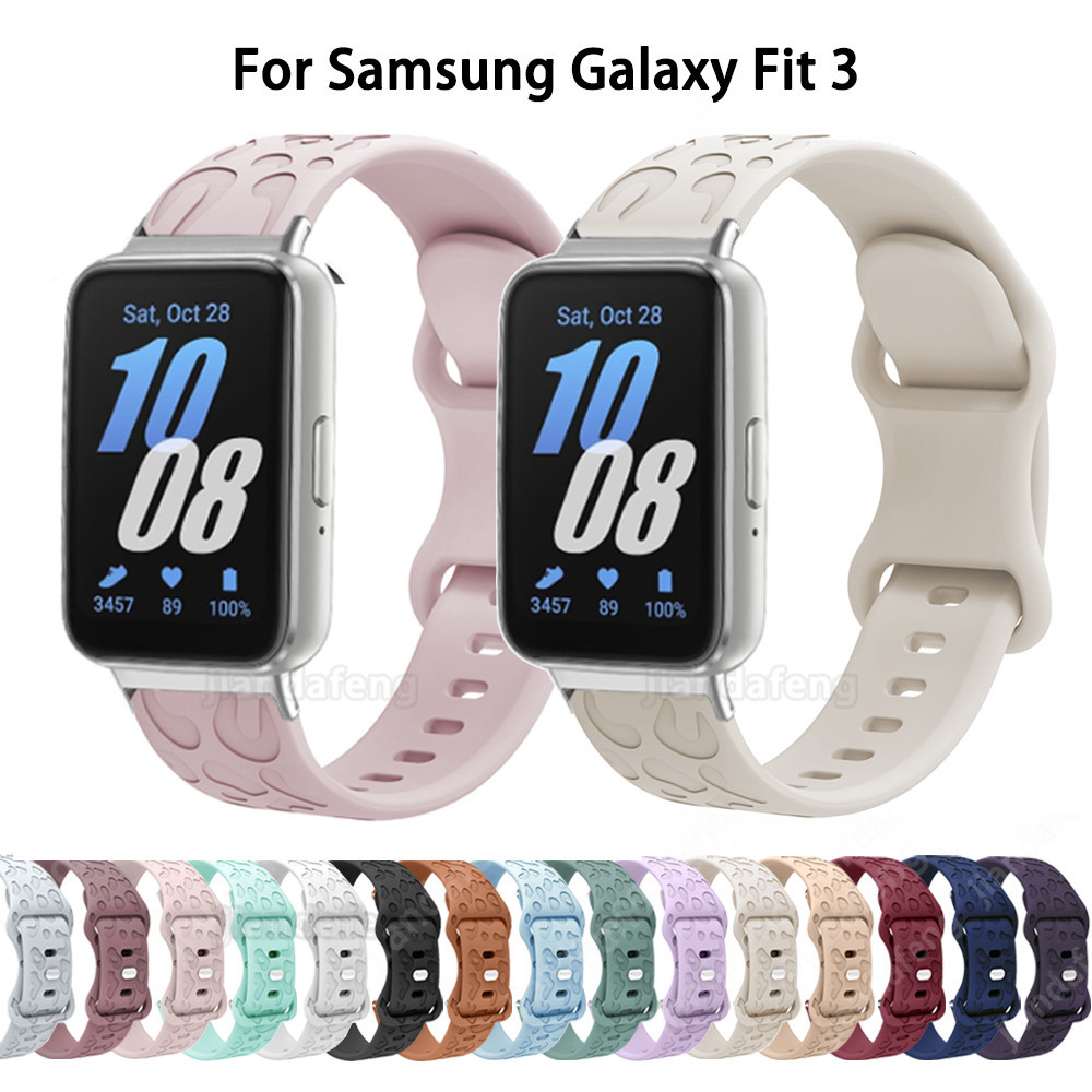 สายรัดข้อมือกันน้ําสายซิลิโคนอ่อนนุ่มสําหรับ Samsung Galaxy Fit3 Fit 3 SM-R390