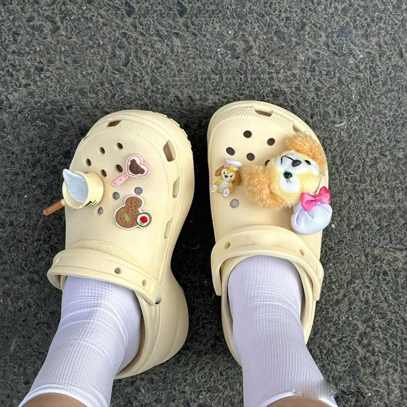 รองเท้า cross แท้  Platform Clog 4.1cm ร้องเท้าหัวโต กันลื่นรองเท้า#206750