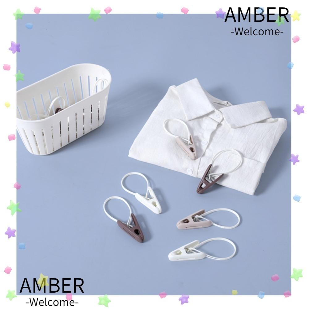 Amber คลิปปิดผนึกพลาสติก , พลาสติกหลากสี Air Drying Clamp, Practical PP Seal Multifunctional Sealing Clip Clothing