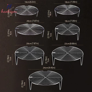 <haohiyou> 1 ชิ้นสแตนเลส Steamer Rack ถาดบนโต๊ะอาหารขาตั้งทําอาหาร