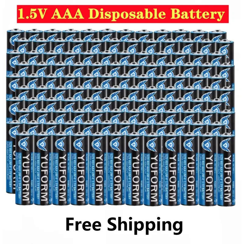 2023NEW 1.5V AAA Disposable Alkaline Dry Battery for Led Light Toy Mp3 Camera Flash Razor CD Player 