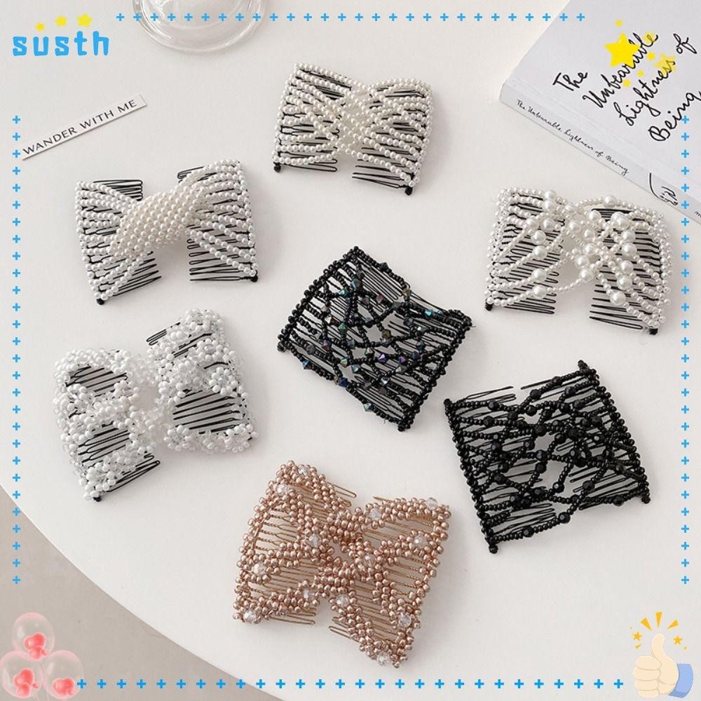 ของพวกเขา ขนมปังสองด้าน,เครื่องมือจัดแต่งทรงผมผีเสื้อมุกกิ๊บยืดหยุ่น,Rhombus เครื่องประดับผมพลาสติกผู้หญิง