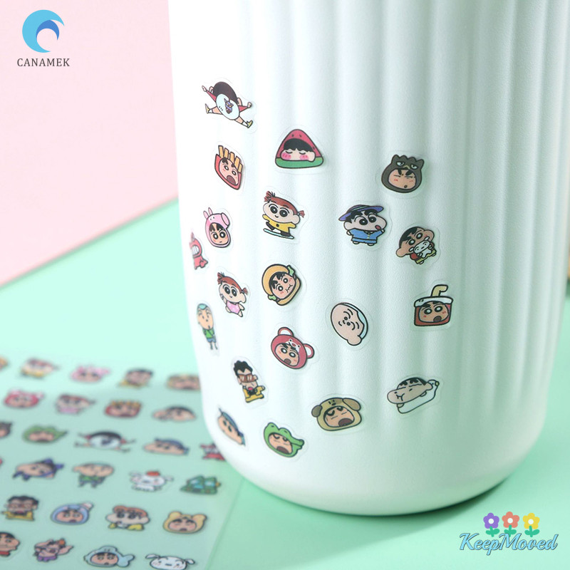 Keepmoving 3Sheepts 168 ชิ้น Crayon Shin-chan สติกเกอร์การ์ตูน Kawaii ของเล่นน่ารัก Trunk Notebook บัญชีมือตกแต่งน่ารักเล็บแพทช์ใหม่