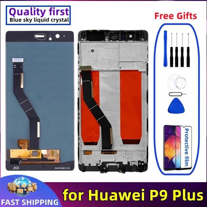 For Huawei P9 Plus LCD EVA L09 L19 VIE L09 Original With frame Mobile Phone Display Touch Screen D