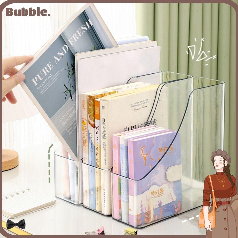ฟอง โฟลเดอร์โต๊ะ, ชั้นเก็บของอะคริลิคมัลติฟังก์ชั่น, ชั้นวางหนังสือโปร่งใสความจุขนาดใหญ่ที่ทนทานโฮมออฟฟิศ