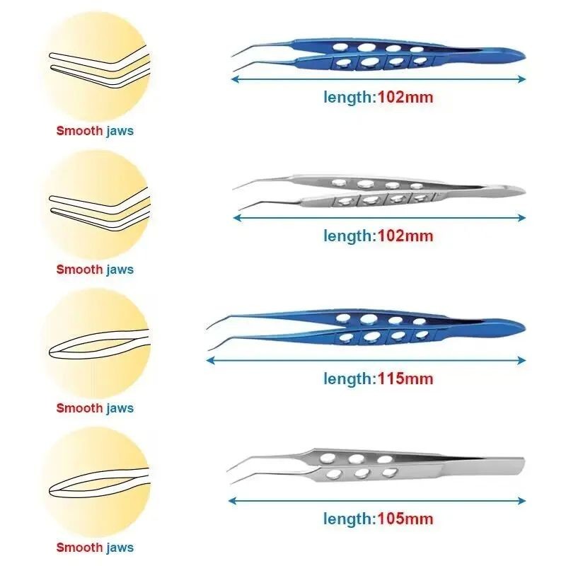 เลนส์ Implantation Forceps Mcpherson เลนส์ Forceps Ophthalmic ศัลยกรรมเครื่องมือสแตนเลส/Titanium All