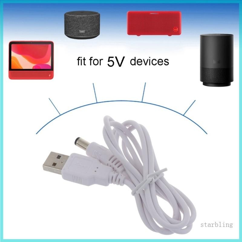 Star USB DC 5V 5 x 2 5 มม.สายชาร์จ USB2 0 DC5V ปลั๊กไฟ 1M 2M3M ทนทาน