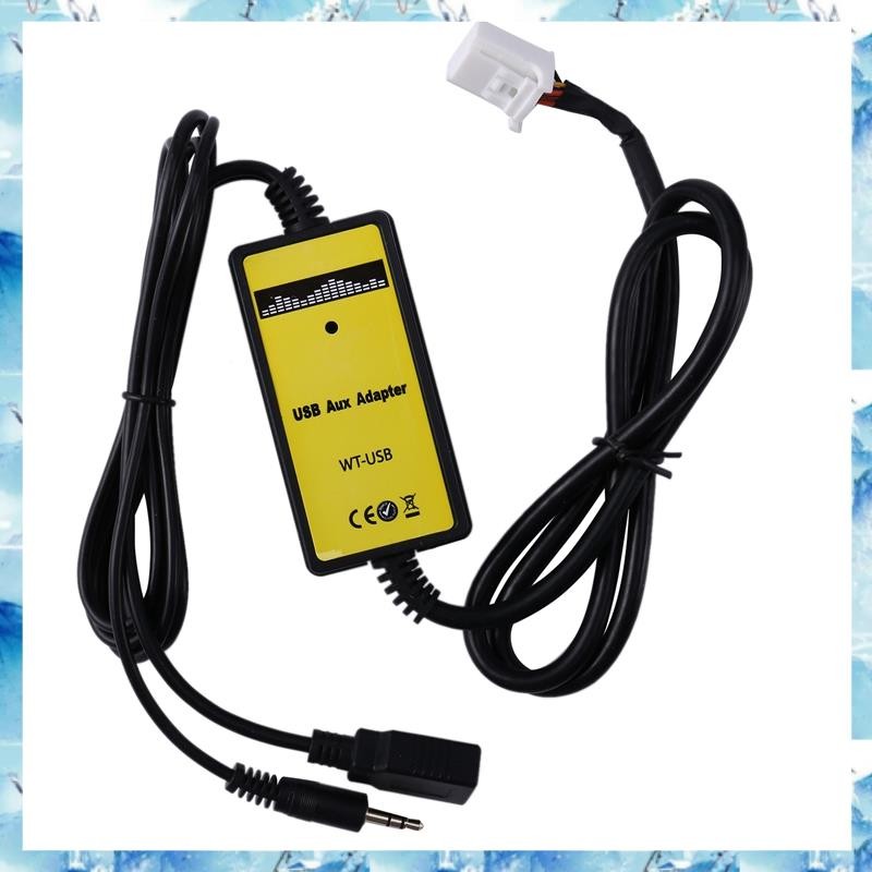 [ ] 6 + 6PIN รถวิทยุดิจิตอล USB MP3 อินเทอร์เฟซ CD Changer อะแดปเตอร์ 3.5 มม.AUX In In In Input สําห