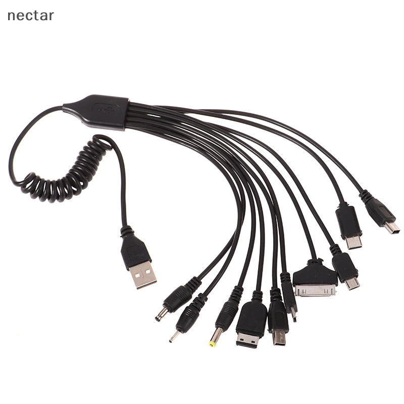 Tar 1 PC 10 In 1 Micro USB Multi Pin Cable Charger Universal USB Adapter Cable Data Wire Wire Data Transfer Cable N