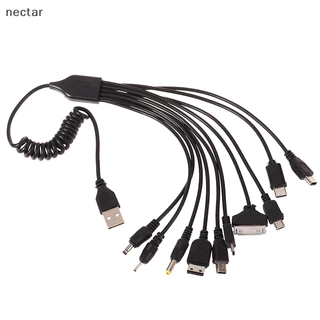 Tar 1 PC 10 In 1 Micro USB Multi Pin Cable Charger Universal USB Adapter Cable Data Wire Wire Data Transfer Cable N