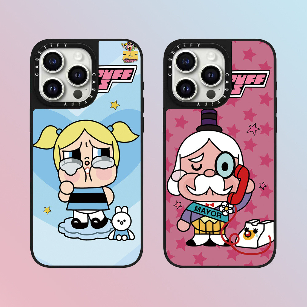Casetify กระจกคุณภาพสูงเคสโทรศัพท์เหมาะสําหรับiPhone 15 Pro Max 14 Pro Max 13 Pro Max 15 Pro 14 Pro 13 Pro 12 Pro 12 11 แฟชั่นAnti Fall Crying Baby Flying GirlตํารวจOffi