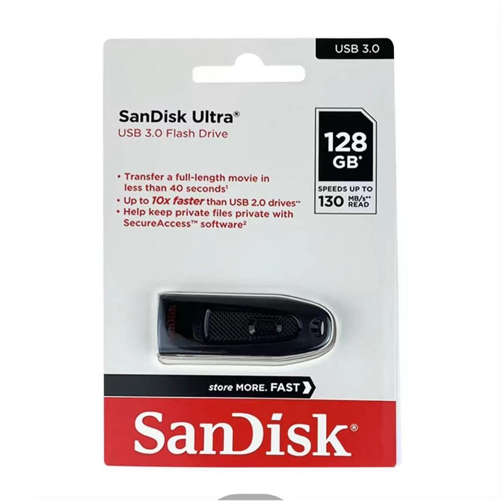 SanDisk Flash Drive Ultra USB 3.0 128GB อ่าน 130MB/s (SDCZ48_128G_U46) เมมโมรี่ การ์ด แซนดิส แฟลซไดร์ฟ