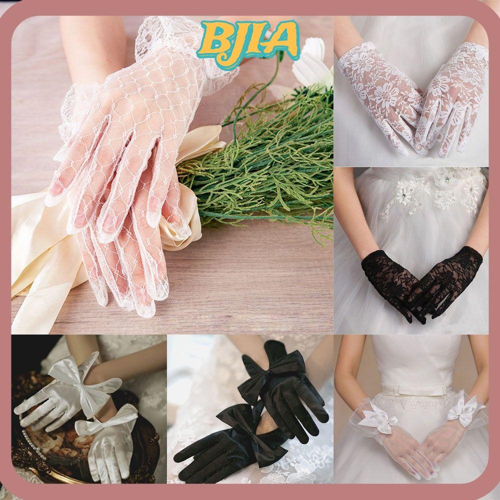 Bja 1 คู่ถุงมือลูกไม้ Vintage Party Dress เสื้อผ้าอุปกรณ์เสริมชุดเจ้าสาว Mittens