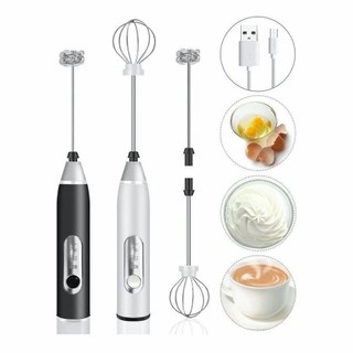 Batedor Misturador Mixer Elétrico para Bebidas Leite Café Clara de Ovo 2 em 1（Baratinha）