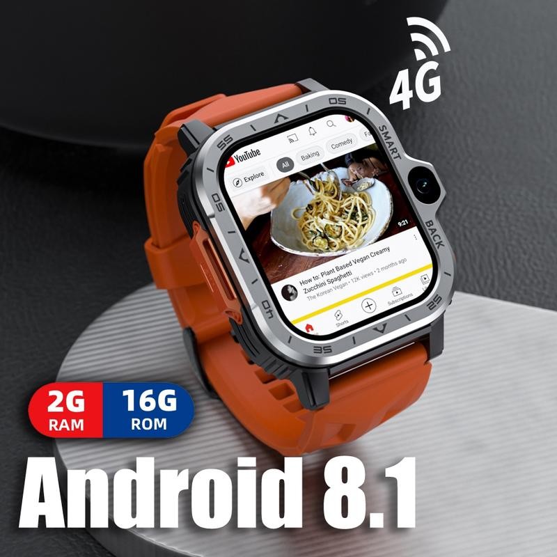 Lokmat APPLP 4 MAX Android 8.1 Smartwatch Fitness Tracker หน้าจอสัมผัสกล้องคู่ GPS Wifi Video Call 4G Full Netcom Calling นาฬิกา Heart Rate Monitor