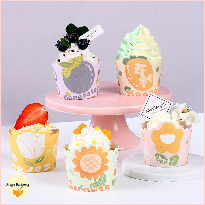 SUGA พร้อมส่ง ถ้วยคัพเค้ก สําหรับอบขนม คัพเค้ก มัฟฟิน เข้าเตาได้ ไม่ต้องรองพิมพ์ มี 6 ลาย น่ารัก 50 ชิ้น/แพ็ค COD SUR287 ราคา ถูกที่สุด ดีลบีเคเค แกลเลอรีภาพที่ 7