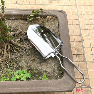 Prohome พลั่วแสตนเลส พลั่วพับได้ สวนมินิ เครื่องมือทำสวนอเนกประสงค์ Folding Shovel