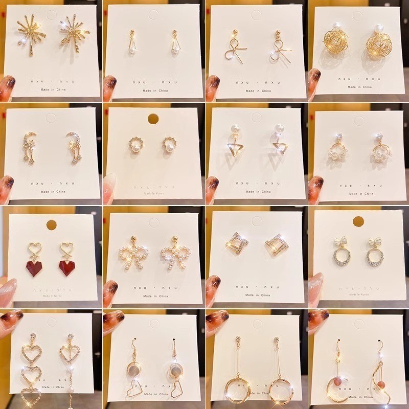 ต่างหูอุปกรณ์เสริมพู่มุก 2024 ฤดูร้อนใหม่แฟชั่นต่างหูมุกอเนกประสงค์