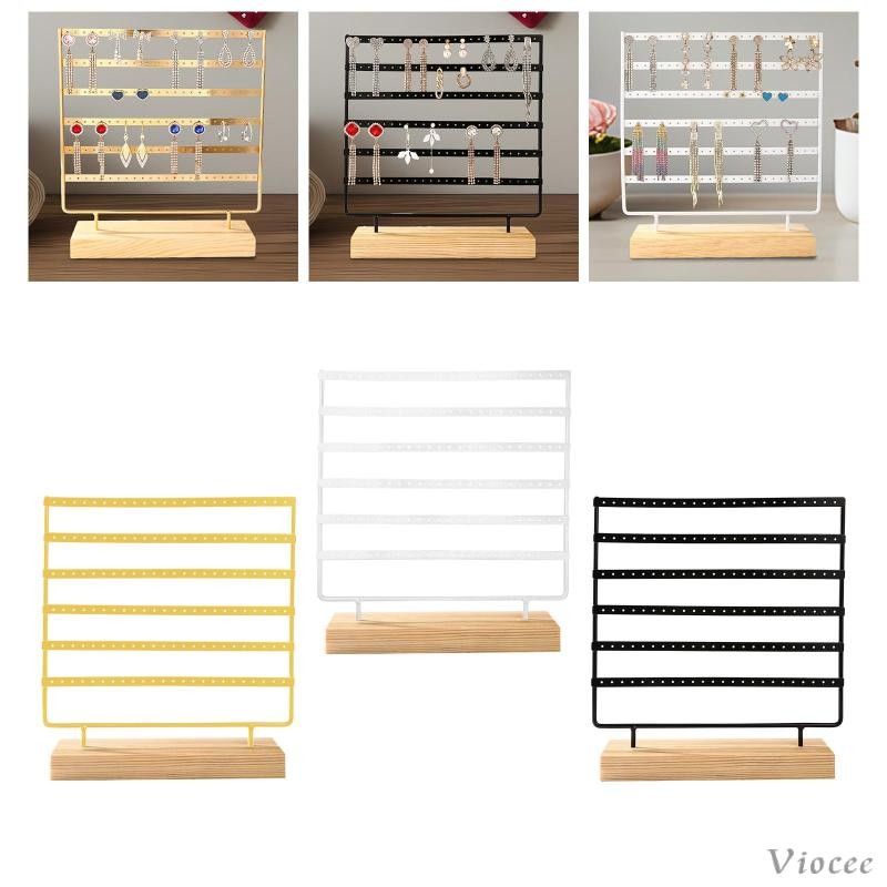 [Viocee] ที่วางต่างหูหลายชั้นพร้อมชั้นเก็บของที่ใส่ต่างหู 144 หลุมสําหรับเคาน์เตอร์ร้านขายเครื่องประดับแผงลอย