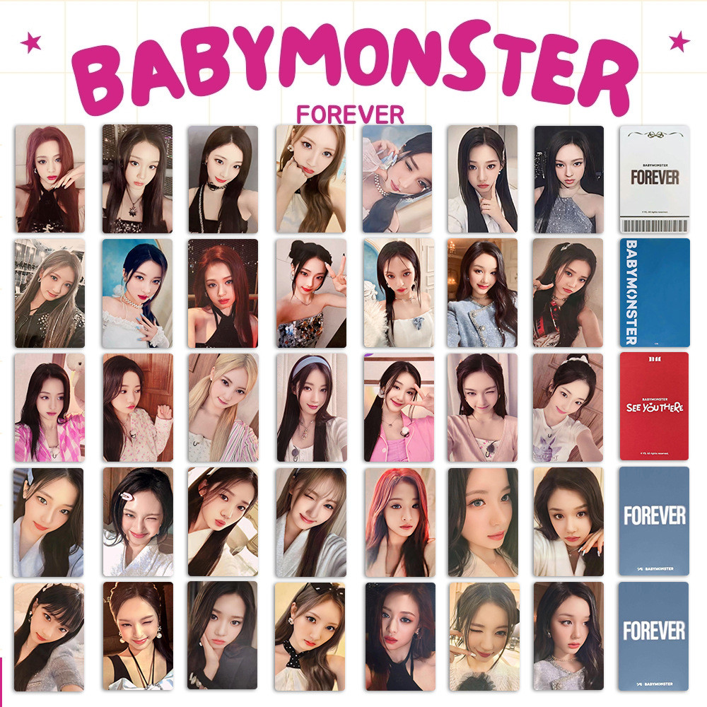 Kpop BM Babymonster Kobe บัตรเครดิตเต็มรูปแบบ Forever การ์ดขนาดเล็กคอลเลกชัน