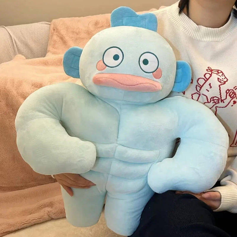 Spoof Muscle Fish Plush Toy ตุ๊กตาการ์ตูน Soft หมอนน่ารักของขวัญวันเกิด