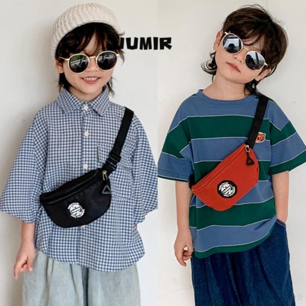 UUMIR ยูมิร์ เด็กวัยหัดเดินเอวแพ็ค, ซิปผ้าใบกระเป๋าเด็ก, แฟชั่นสวมทนเอวกระเป๋าเด็ก