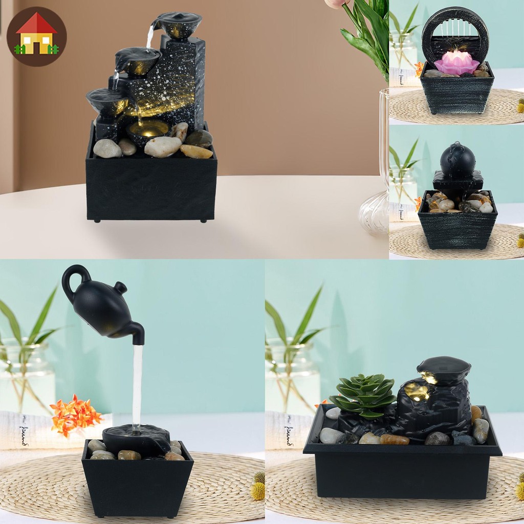 โต๊ะน้ําตกตกแต่งผ่อนคลายการทําสมาธิสก์ท็อปน้ําพุประหยัดพื้นที่เครื่องประดับน้ําไหล ร้านค้า8814