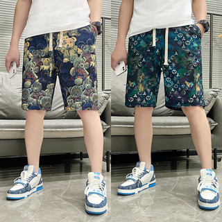 CD HOME กางเกงขาสั้นแฟชั่นน่ารัก สามารถสวมใส่ได้ทั้งชายหญิง ลวดลายสมัยใหม่ใส่สบาย QC-DK8010