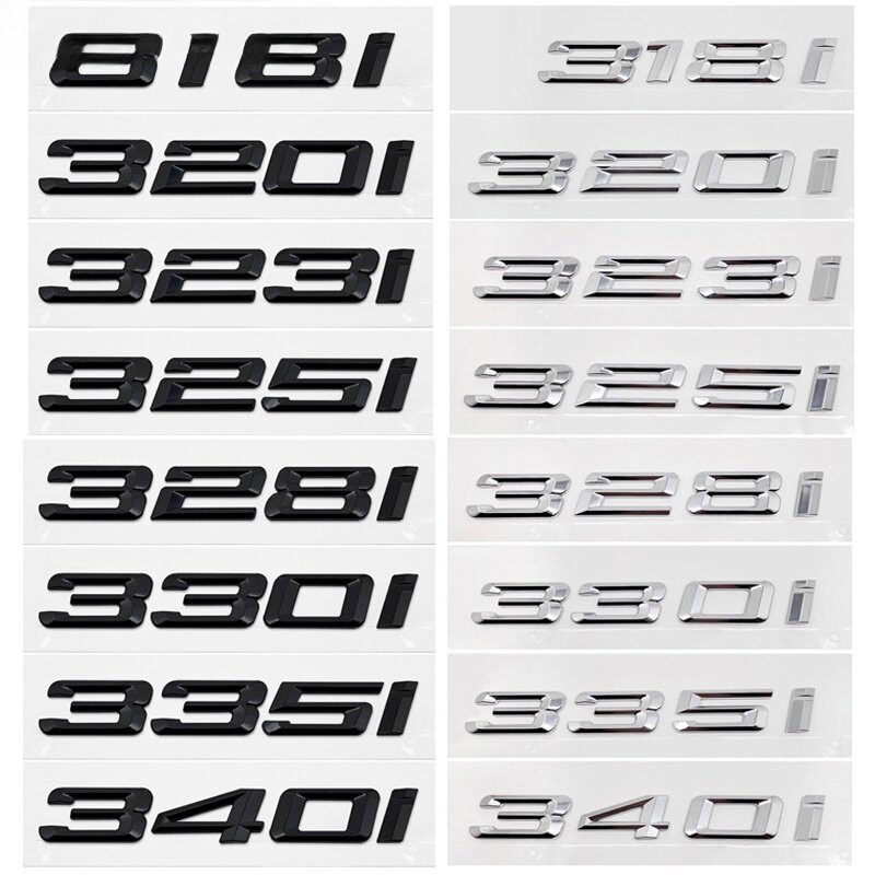 Hz ABS สําหรับ BMW 3-series F30 F31 F34 E90 E46 335i 318i 320i 323i 325i 328i 330i ตัวอักษรรถด้านหลังป้ายสัญลักษณ์สติกเกอร์